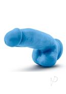 Neo Elite Silicone Dual Density Cock With Balls 7.5in - Neon Blue