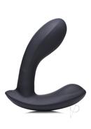 Zeus Vibrating And E-stim Silicone Rechargeable Prostate Massager With Remote Control - Black