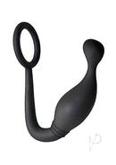 Butts Up P-spot Pleasure Silicone Anal Plug And Cock Ring - Black