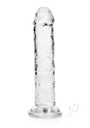 Realrock Skin Realistic Striaght Dildo Without Balls 6in - Clear